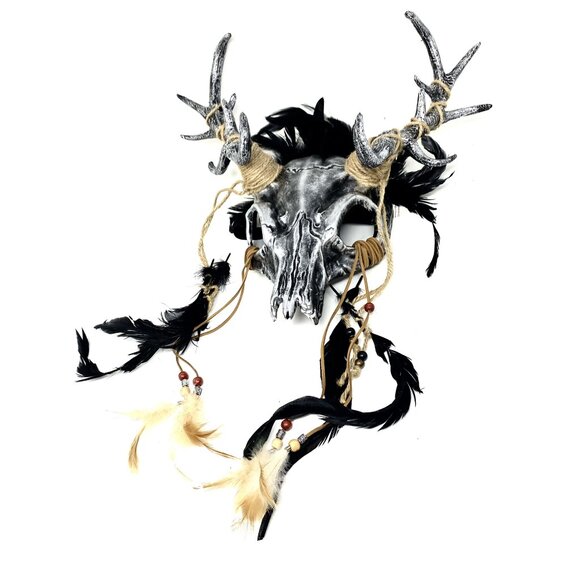 Krampus Ram Goat Demon with Horns Devil Halloween Masquerade Mask… - Picture 4 of 5